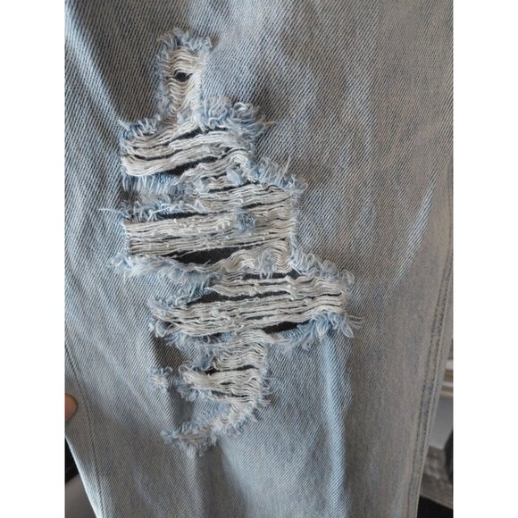 White Birch Womens Light Blue Distressed Denim Jeans XL - Picture 10 of 12